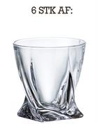 Krystal Quadro 6 whiskyglas fra Bohemia